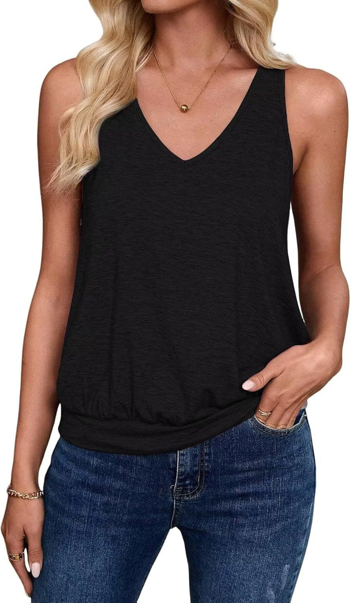 Dame Fritids V-Hals Tanktop Stilla