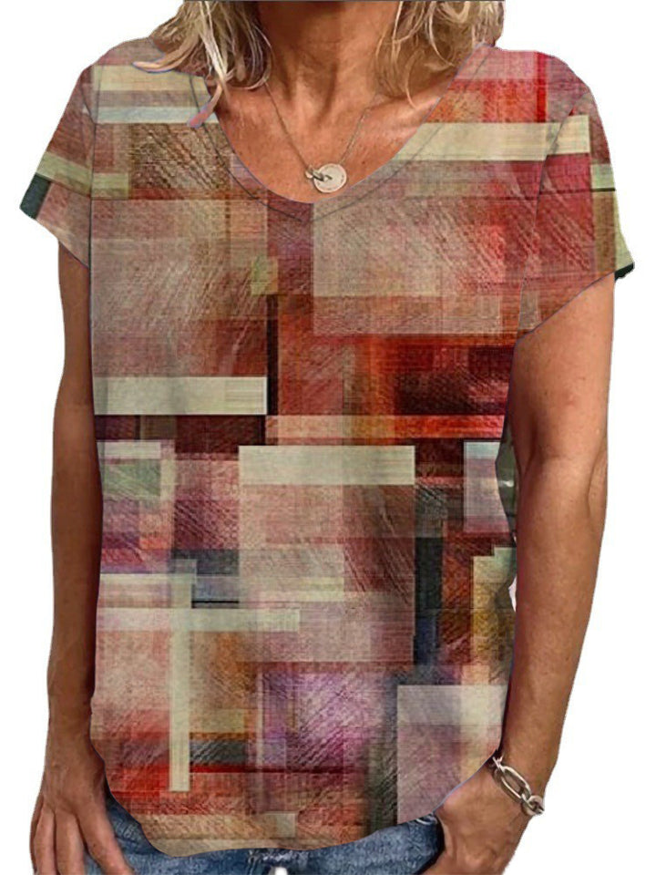 Dame Loose Bluse med farverigt paisleymønster Skovae
