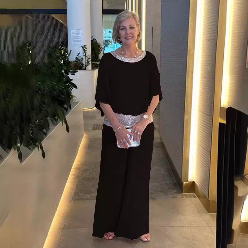 Dame Glamourøst Aften kjole med elegant Paillette-udsmykning Stilla