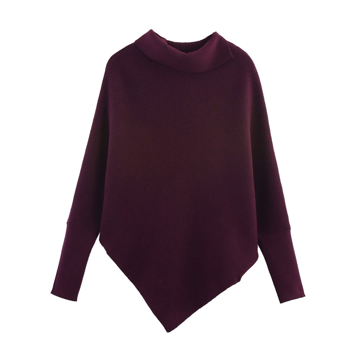Dame moderigtig oversized strik med elegant ståkrave Stilla