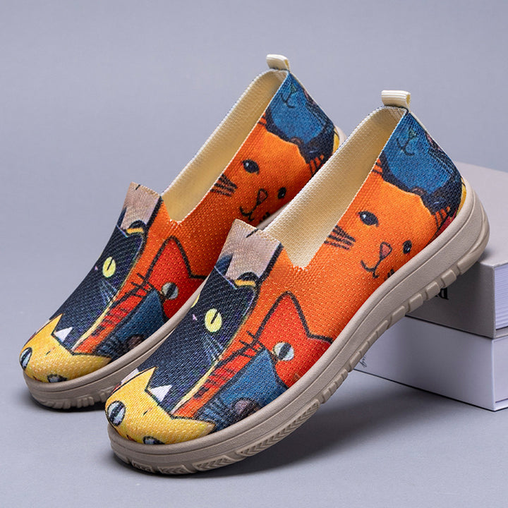 Dame Mode Slip-On Sneakers med farverigt Overmateriale Stilla