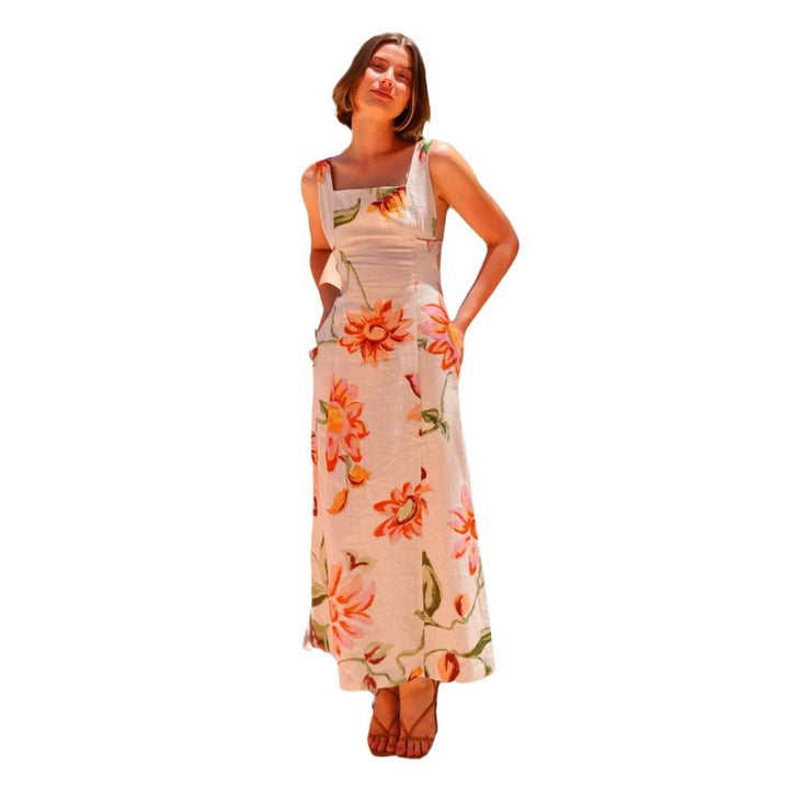 Ladies summer dress with floral patterns Skovae
