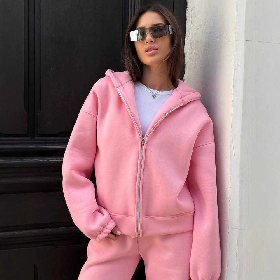Dame tracksuit med oversized snit og hætte Skovae