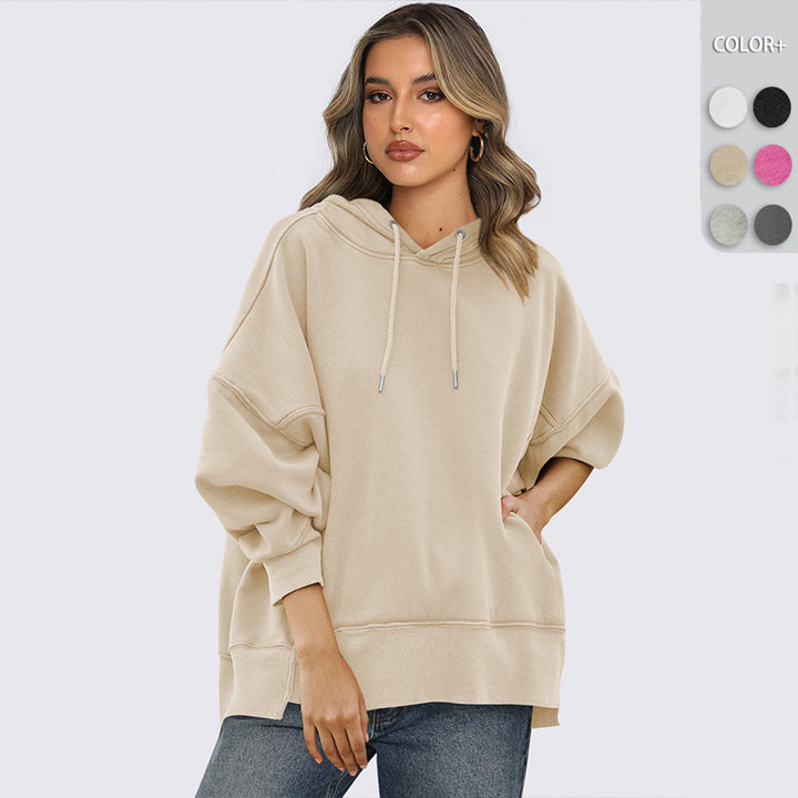 Dame Oversized Hættetrøje med moderne detaljer Stilla