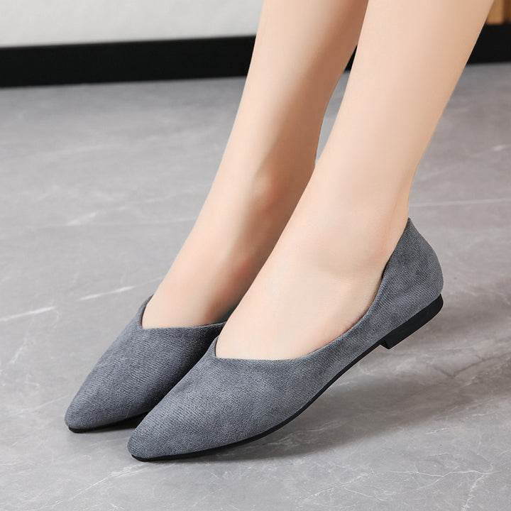 Dame elegante spids Ballerinas med blødt overmateriale og skridsikker sål Stilla
