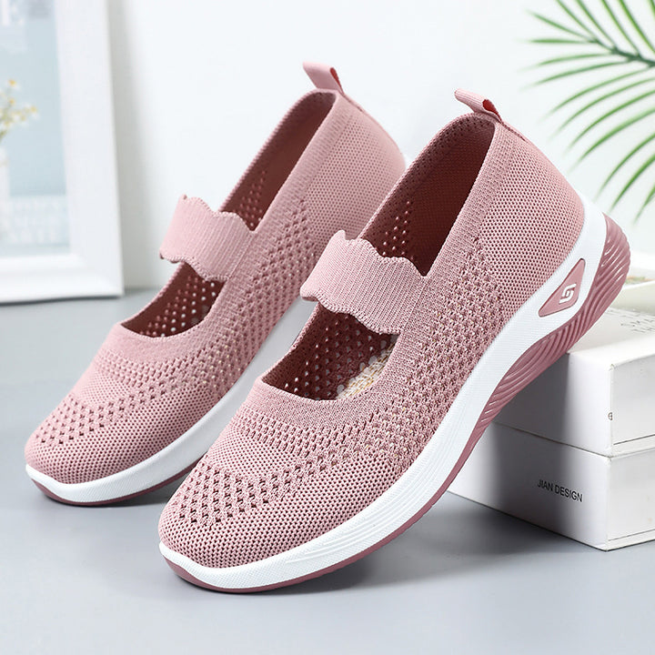 Dame Åndbare Slip-On Fritidssko med justerbar rem og skridsikker sål Stilla