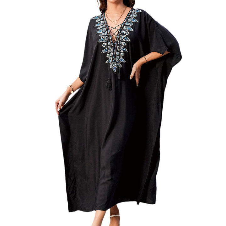Dame Strandkjole med elegant hækle-design og legende detaljer Stilla