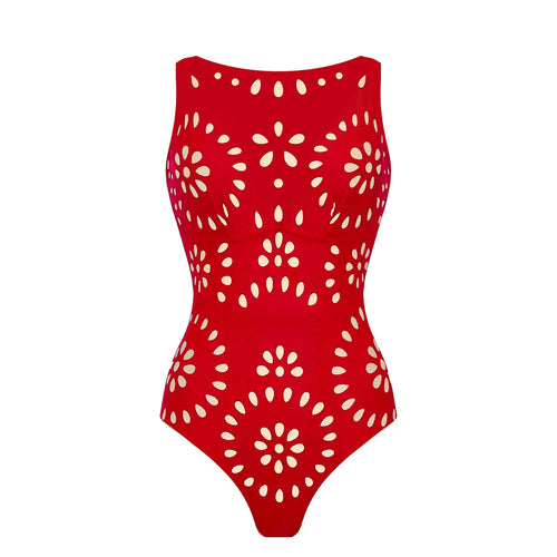 Dame Én-delt Badedragt med modeudskæring og stilfulde Cut-Outs Stilla