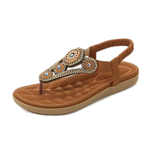 Dame Elegante Sandaler med farverige Smykke Detaljer Stilla