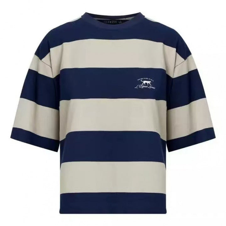 Dame Størrelser Stribet T-Shirt Stilla