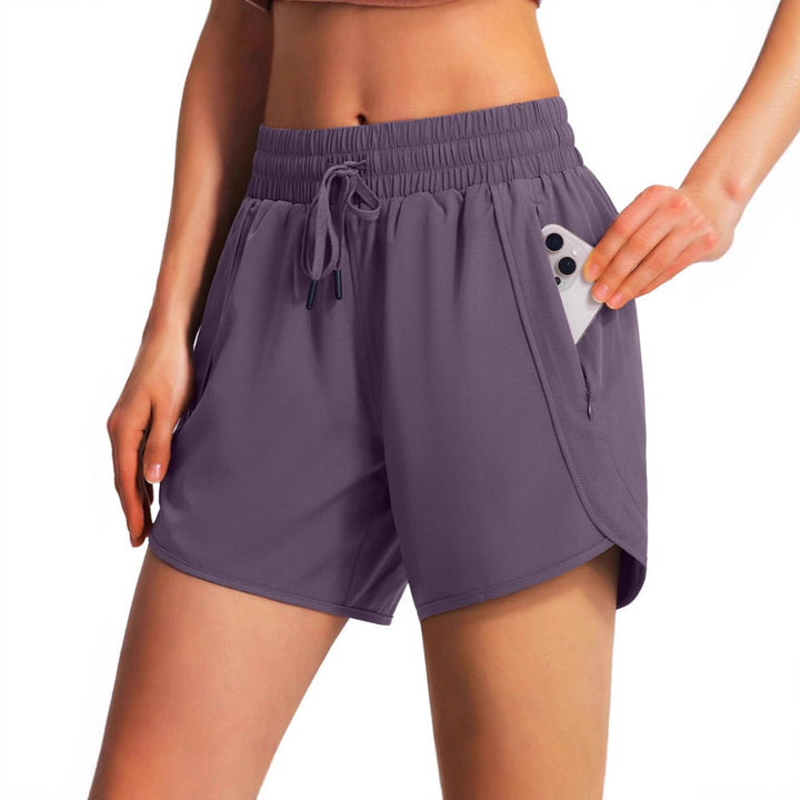 Dame åndbare sportshorts med fleksibel linning og lynlåslommer Stilla