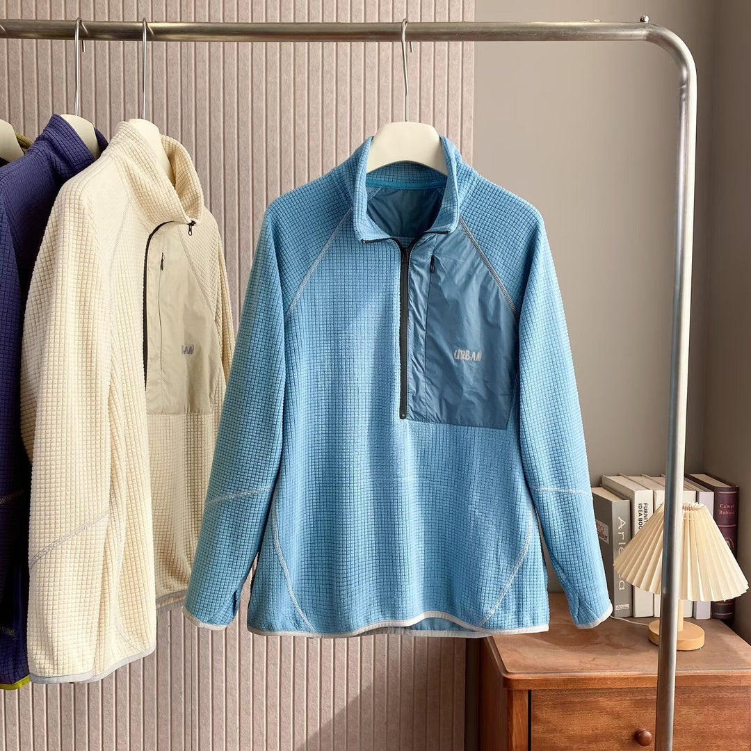 Kvinders funktionelle fleece pullover med kort lynlås foran Stilla