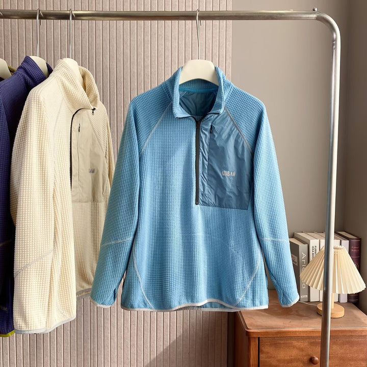 Kvinders funktionelle fleece pullover med kort lynlås foran Stilla