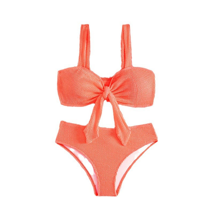 Damer Høj Taljeret Knoten-Front Bikini Sæt Stilla