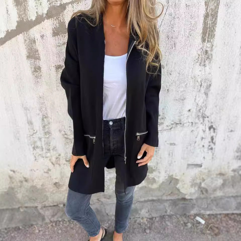 Dame elegant og praktisk langjakke Stilla