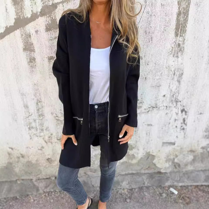 Dame elegant og praktisk langjakke Stilla