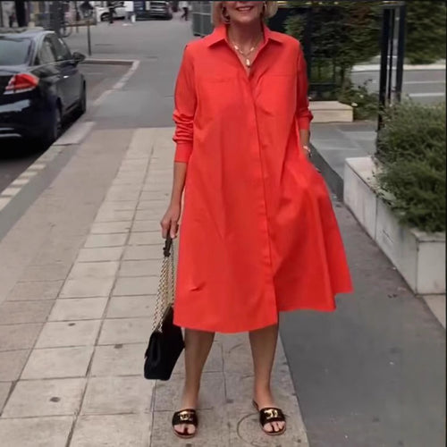 Dame skjortekjole med praktiske lommer og elegant snit Stilla