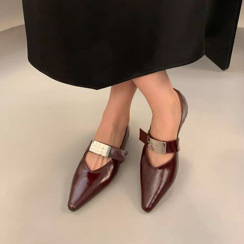 Dame elegante Ballerinas med stilfuld justerbar rem Stilla