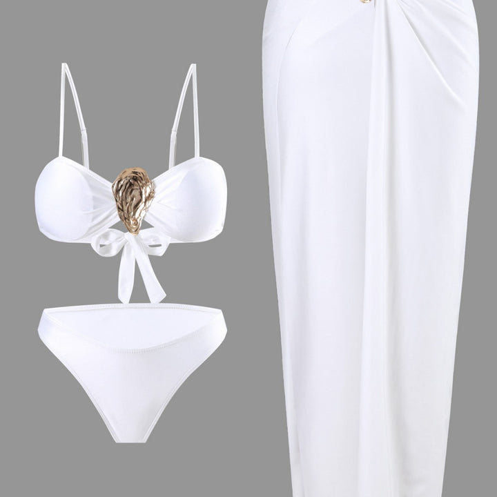 Dame bikini sæt med elegant omslagsskjørt Skovae
