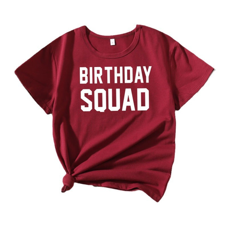 Dame Grafik Fødselsdag Squad T-Shirt Stilla