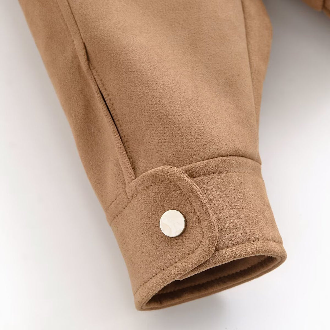 Dame mode vest i høj kvalitet suede imitation Stilla