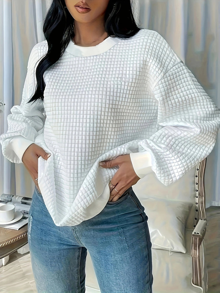 Dame Casual Oversized Pullover med struktureret design Stilla