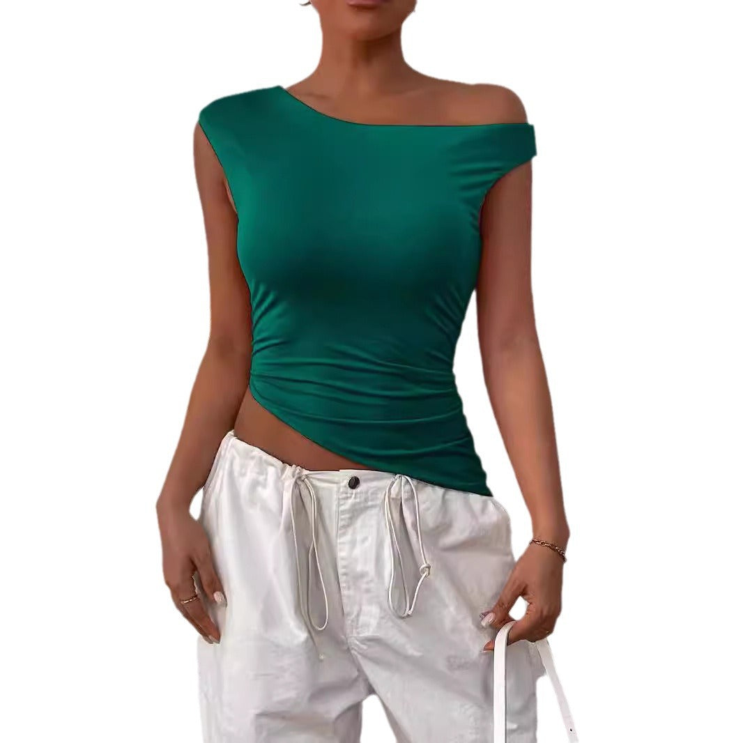 Dame Asymmetrisk Top med figurformende snit Stilla