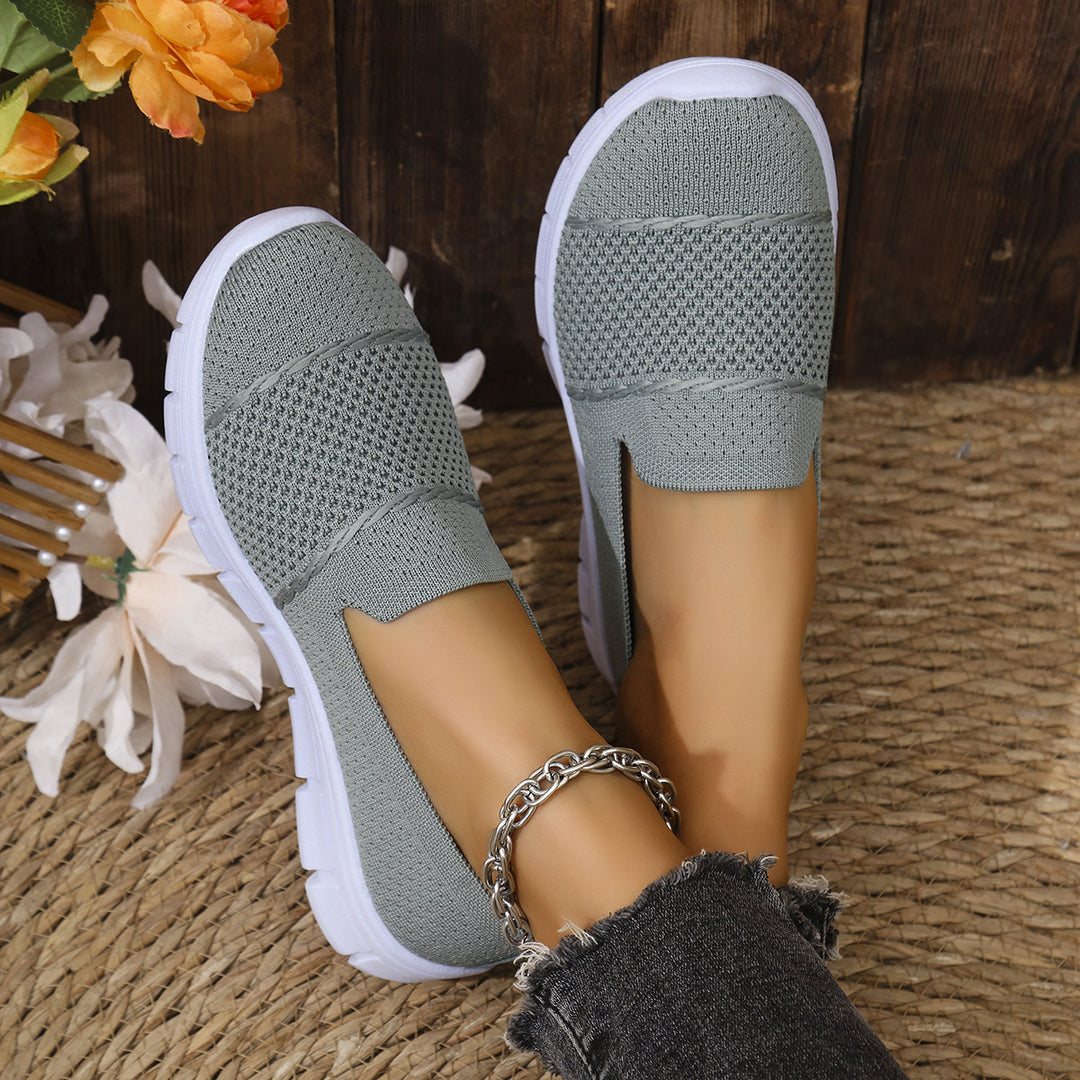 Dame behagelige Slip-On Sneakers med åndbart overmateriale og skridsikker sål Stilla