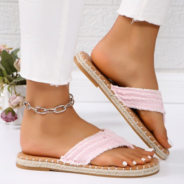 Dame Trendy Espadrilles-Sandaler med behagelige og flettede remme Stilla