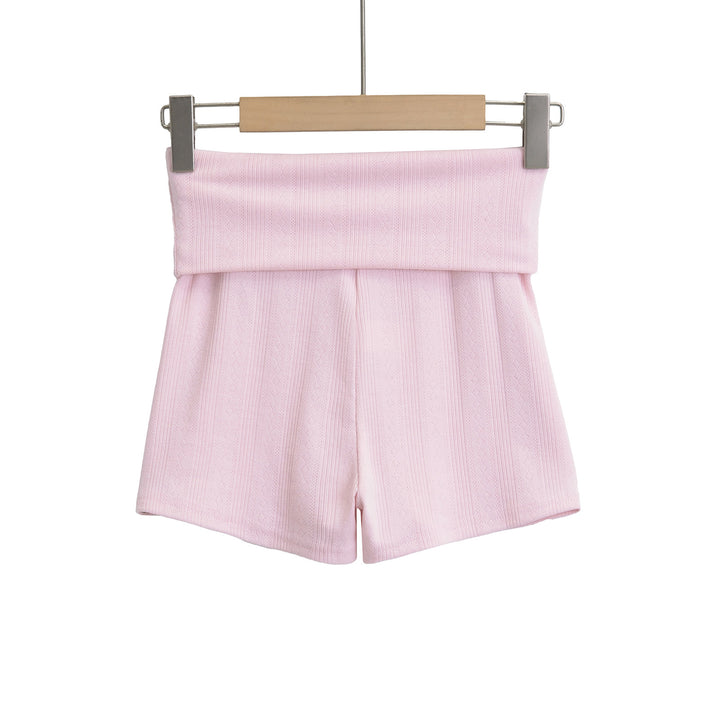 Dame Sporty Kort Shorts med høj talje og struktureret stof Stilla