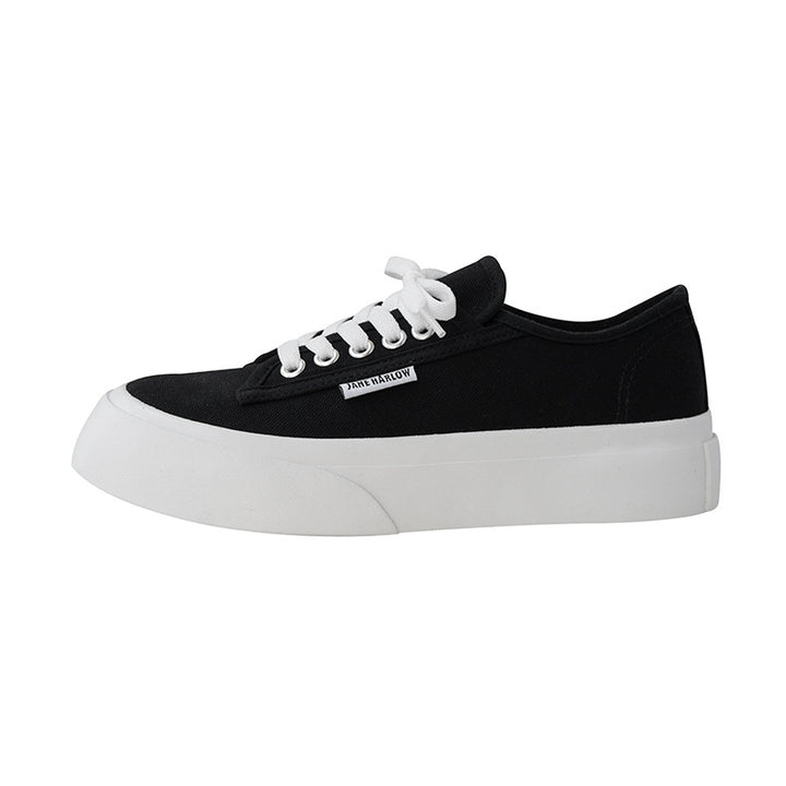 Dame sneakers i minimalistisk klassisk canvas-design med tyk sål Stilla