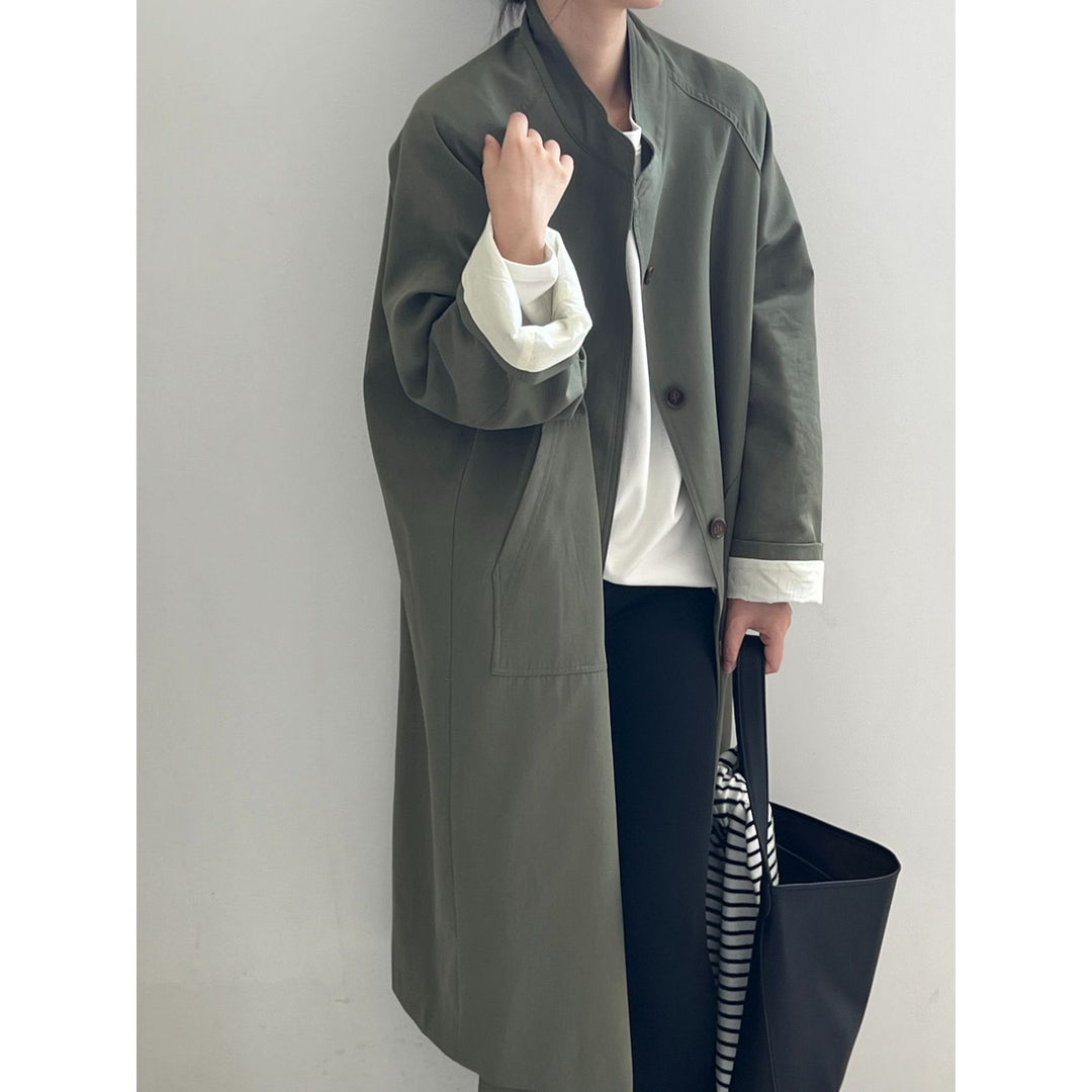 Dame Oversized og afslappet trenchcoat med knaplukning Stilla