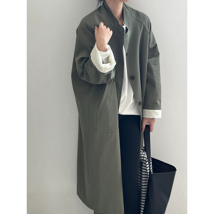 Dame Oversized og afslappet trenchcoat med knaplukning Stilla