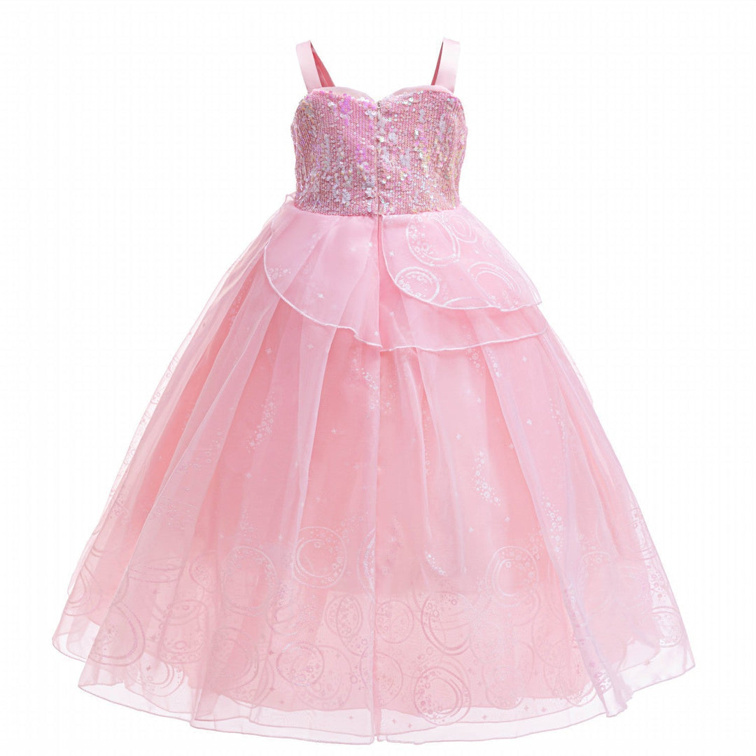 Glinda Cosplay Kjole – Rosa Prinsesse Ballkjole til Piger (Bryllup, Scene) Skovae