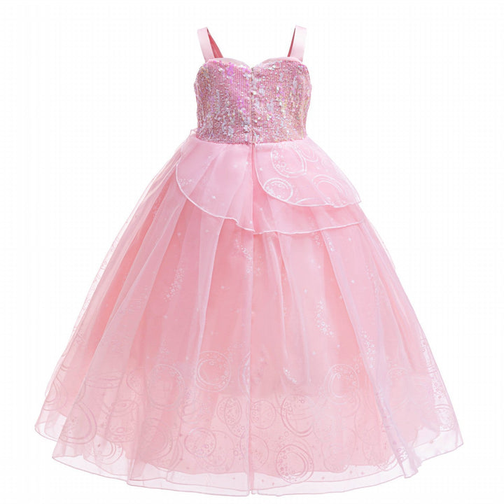 Glinda Cosplay Kjole – Rosa Prinsesse Ballkjole til Piger (Bryllup, Scene) Skovae