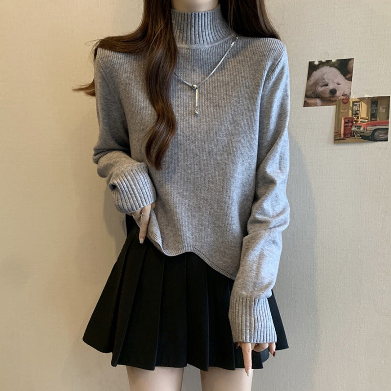 Femme Cozy Høj Hals Strikpullover Stilla