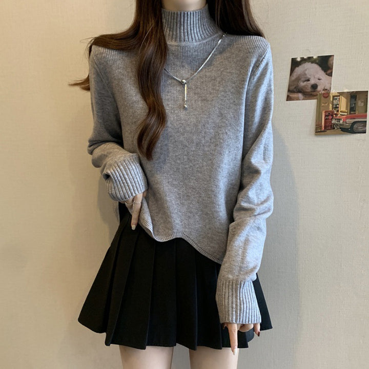 Femme Cozy Høj Hals Strikpullover Stilla