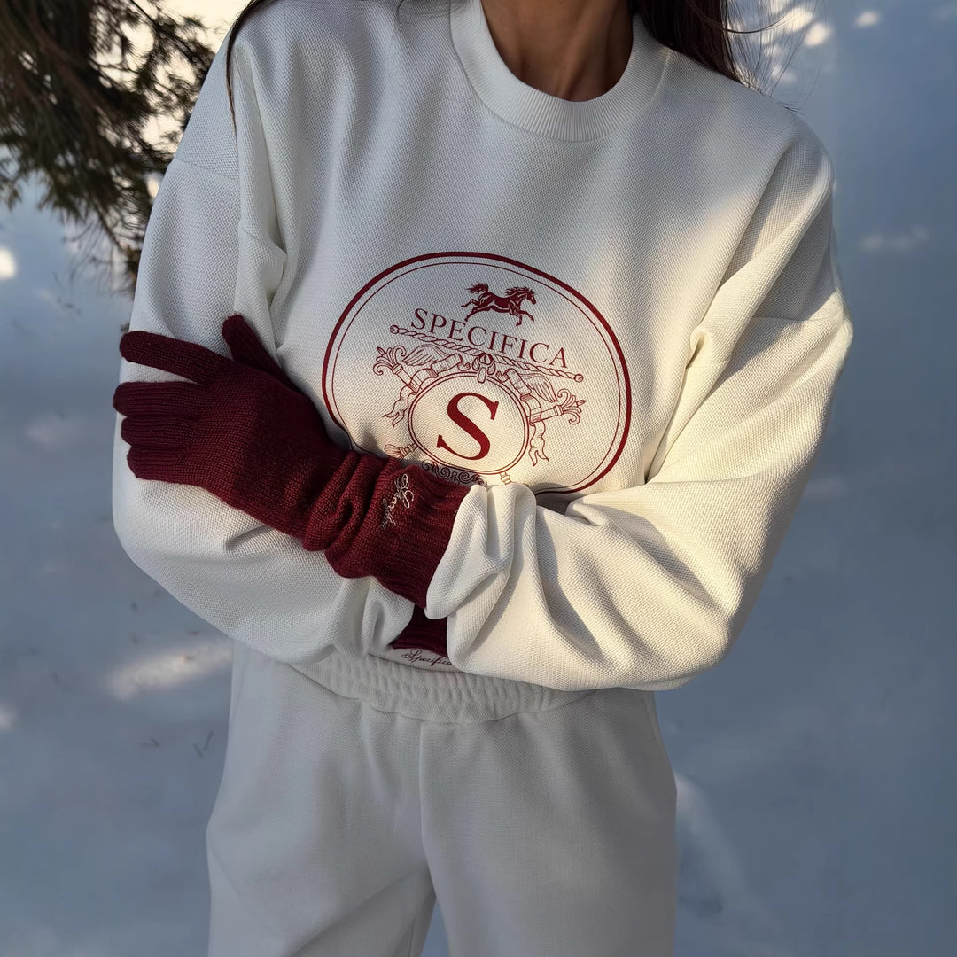 Kvinders afslappede hoodie med elastisk talje og distinkt logo Stilla
