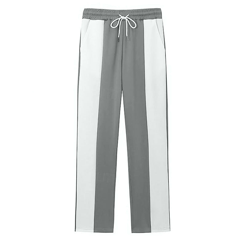 Herrer nan sporty Trackpants med sidelæns kontrastbånd elastisk bund snor og hjorte broderi Skovae