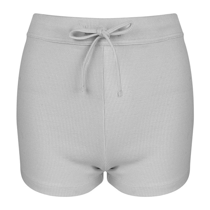 Dame behagelige shorts med elastisk talje og moderne ribdesign Stilla