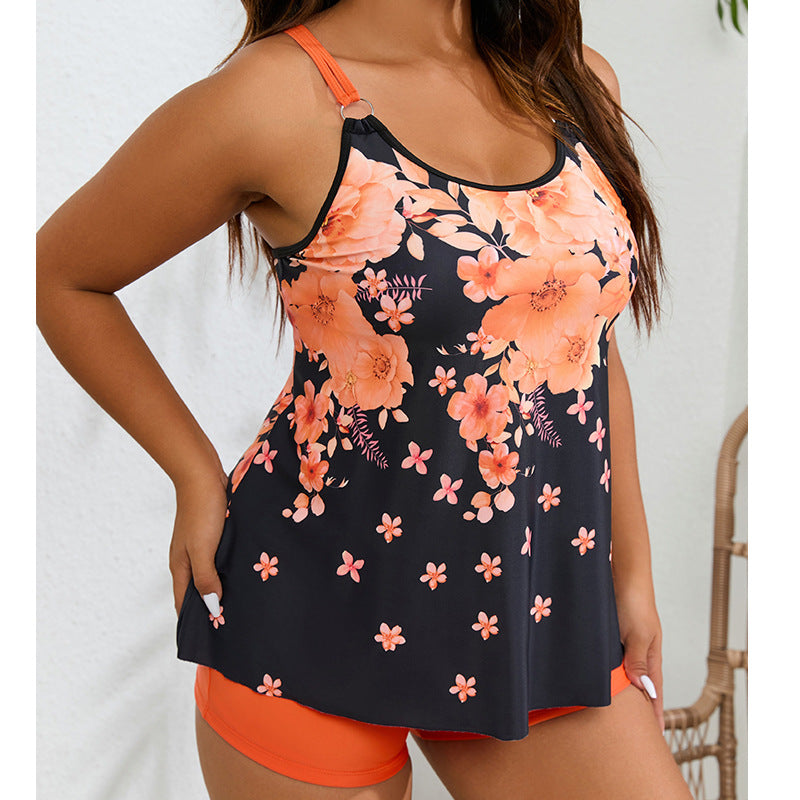 Damer Sporty Tankini badedragt med blomsterdesign og moderne snit Skovae