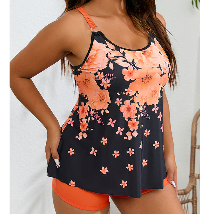 Damer Sporty Tankini badedragt med blomsterdesign og moderne snit Skovae