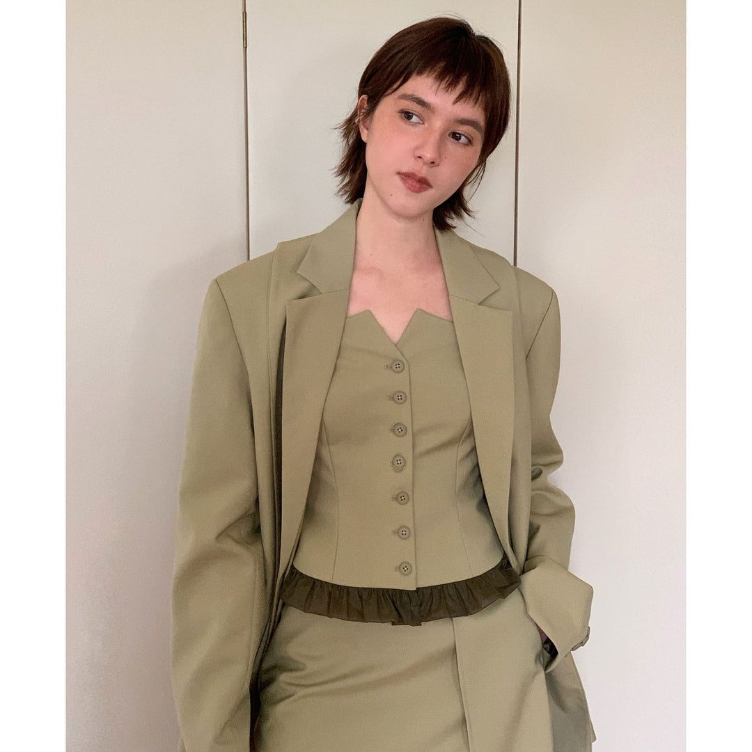 Dame oversized blazer med struktureret materiale og elegante detaljer Stilla