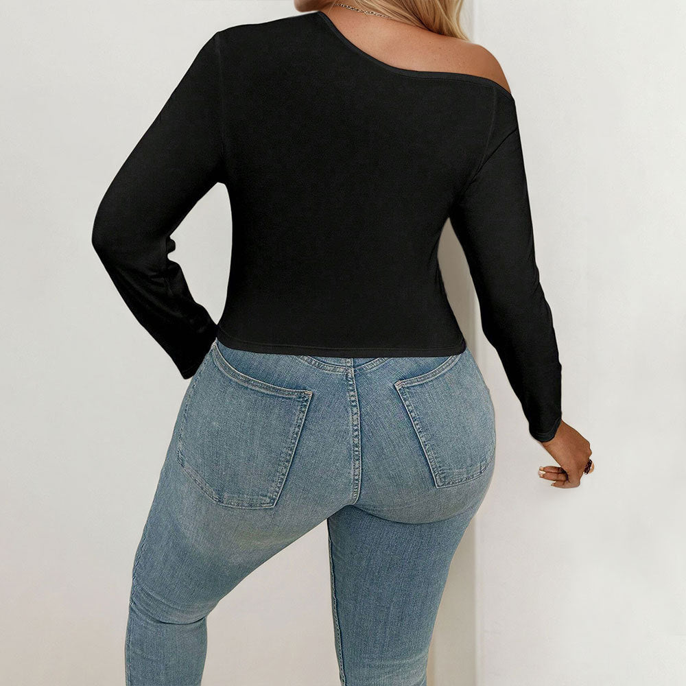 Dame Off-Shoulder Body med Cut-Outs Stilla