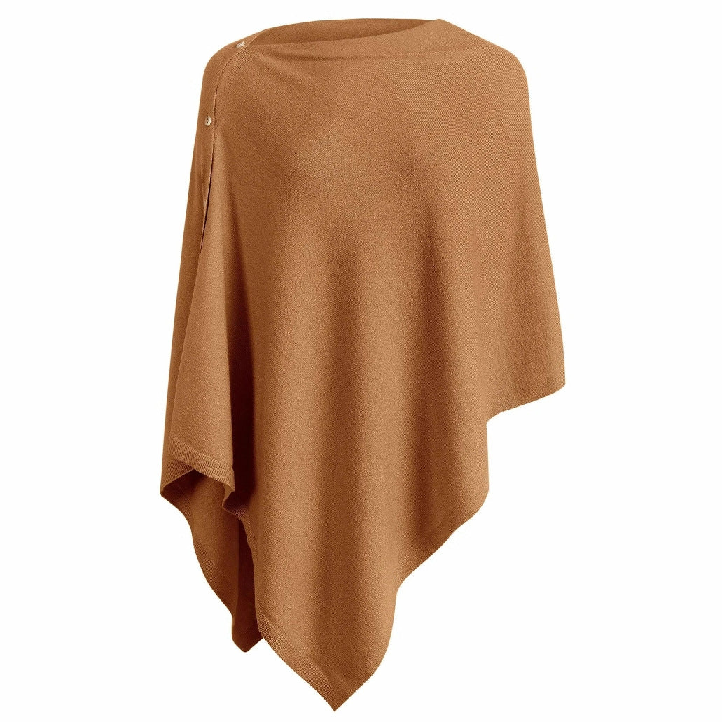 Dame Komfortabel Oversized Poncho Wrap Stilla