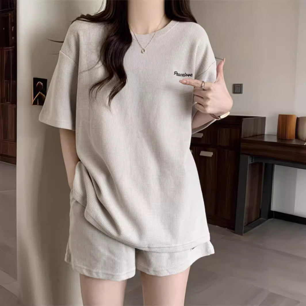Femme Relaxed Fit Vaffelstrik Lounge Sæt Stilla