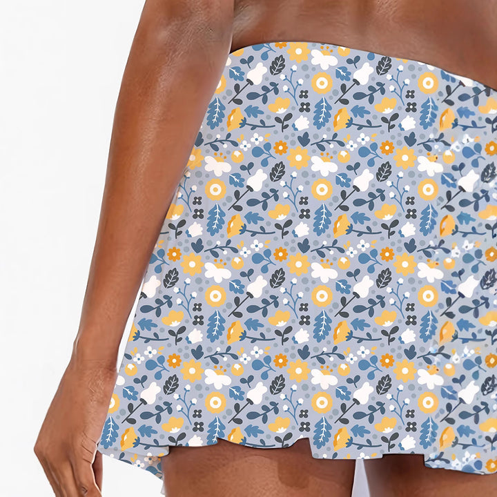 Femme Blomsterprint Nederdel Stilla
