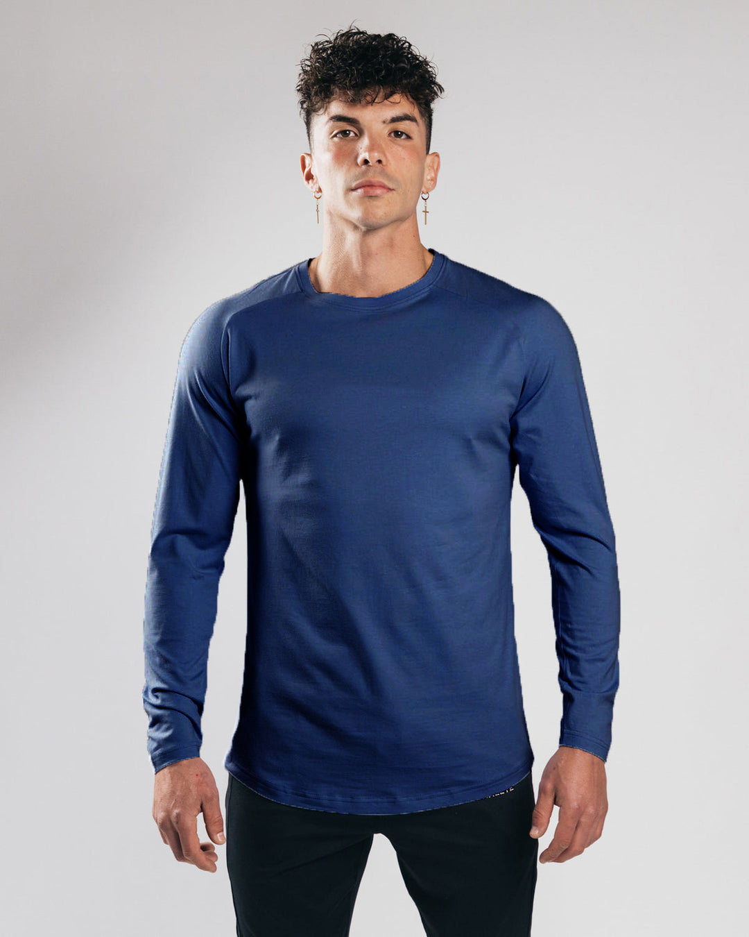 Herrer Sportsligt Langærmet T-Shirt med fugtregulerende materiale og elastisk snit Stilla