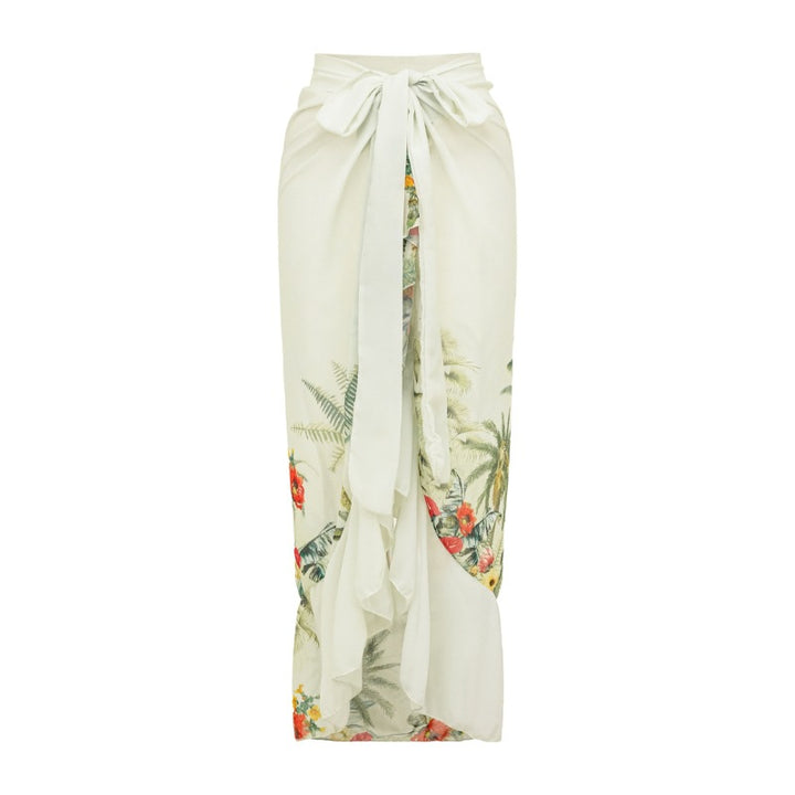 Dame One-sided badeanstik med raffineret cut-out og blomsterdesign Skovae