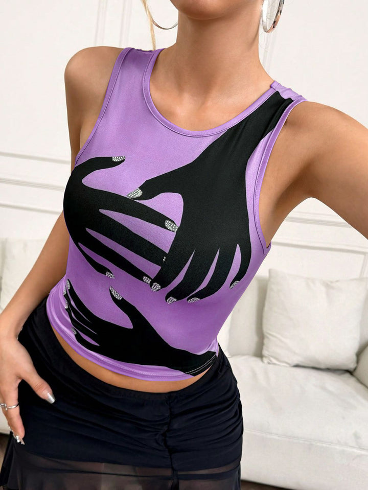 Dame ærmeløs Grafik-Tanktop Stilla